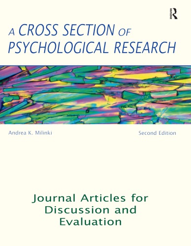A Cross Section Of Psychological Research Journal Articles For Discussion And Evaluation 2nd Edition Andrea K Milinki
