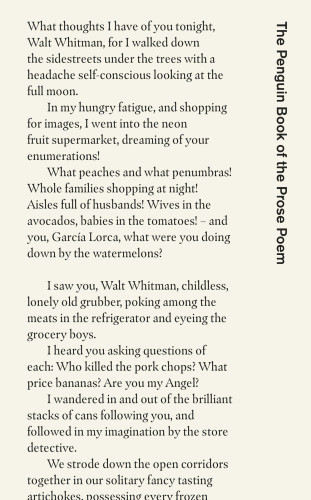 The Penguin Book Of The Prose Poem Jeremy Noeltod