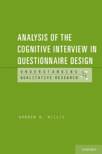Analysis Of The Cognitive Interview In Questionnaire Design Willis