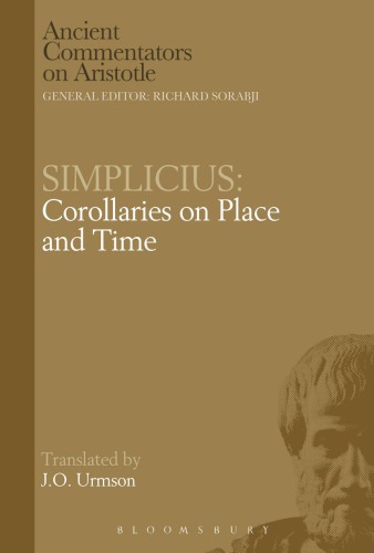 Corollaries On Place And Time Paperback Edition Simplicius Trans