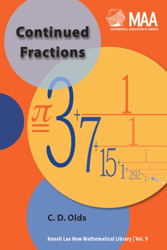 Continued Fractions Olds Carl D