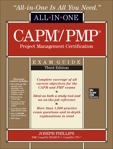 Capmpmp Project Management Certification Allinone Exam Guide 3rd Edition Phillips