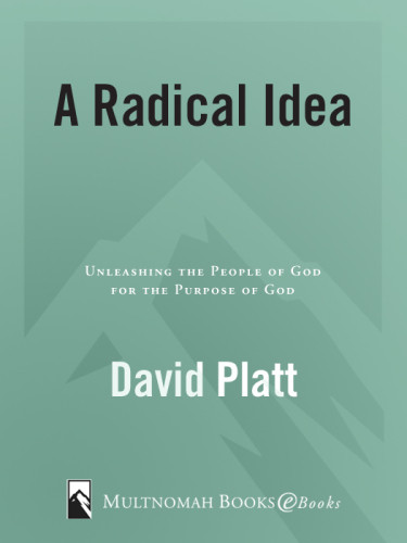 A Radical Idea Unleashing The People Of God For The Purpose Of God David Platt