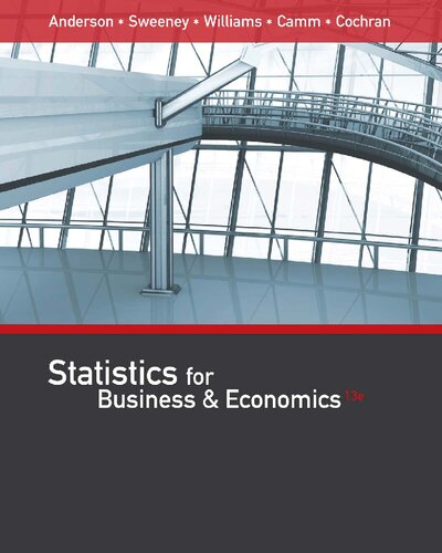 Statistics For Business Economics With Xlstat Education Edition Printed Access Card 13th Edition David R Anderson