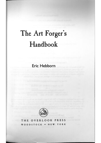 The Art Forgers Handbook Eric Hebborn