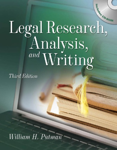 Legal Research Analysis And Writing 2nd Ed Putman William H