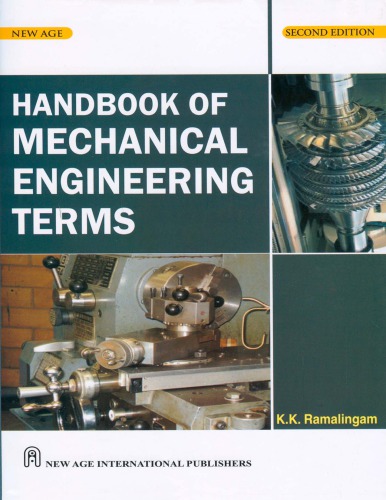 Handbook Of Mechanical Engineering Terms 2 Ed Ramalingam K K