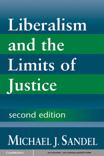 Liberalism And The Limits Of Justice 2 Ed Digital Print Rawls