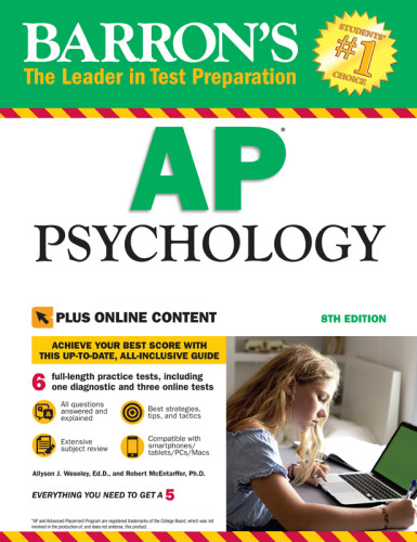 Barrons Ap Psychology With Online Tests Robert Mcentarffer