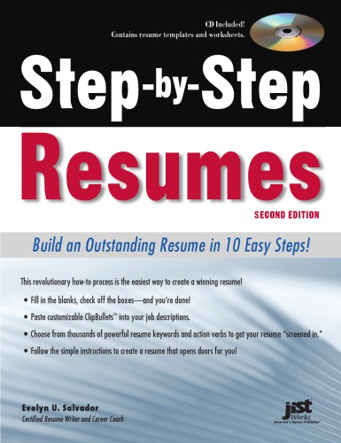 Stepbystep Resumes Build An Outstanding Resume In 10 Easy Steps 2nd Ed Salvador
