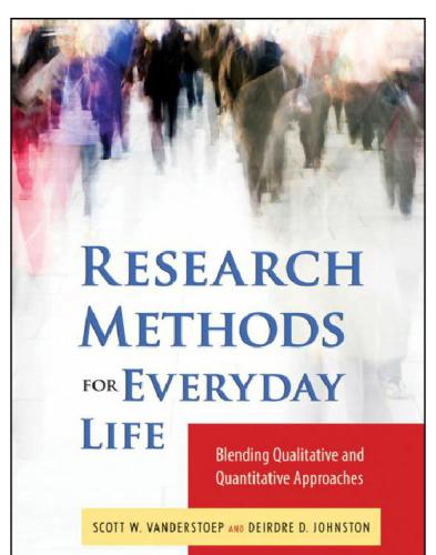 Research Methods For Everyday Life Scott W Vanderstoep