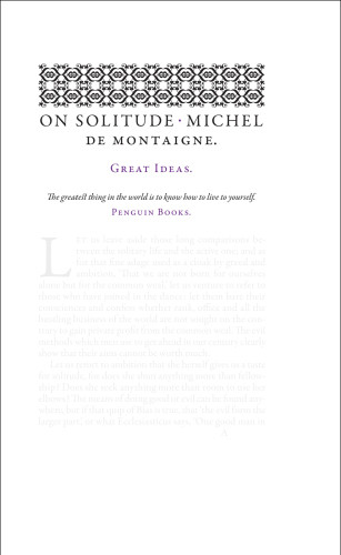 On Solitude Screech Michael Andrewmontaigne Michel De