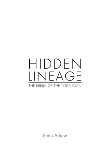 Hidden Lineage The Ninja Of The Toda Clan Sean Askew