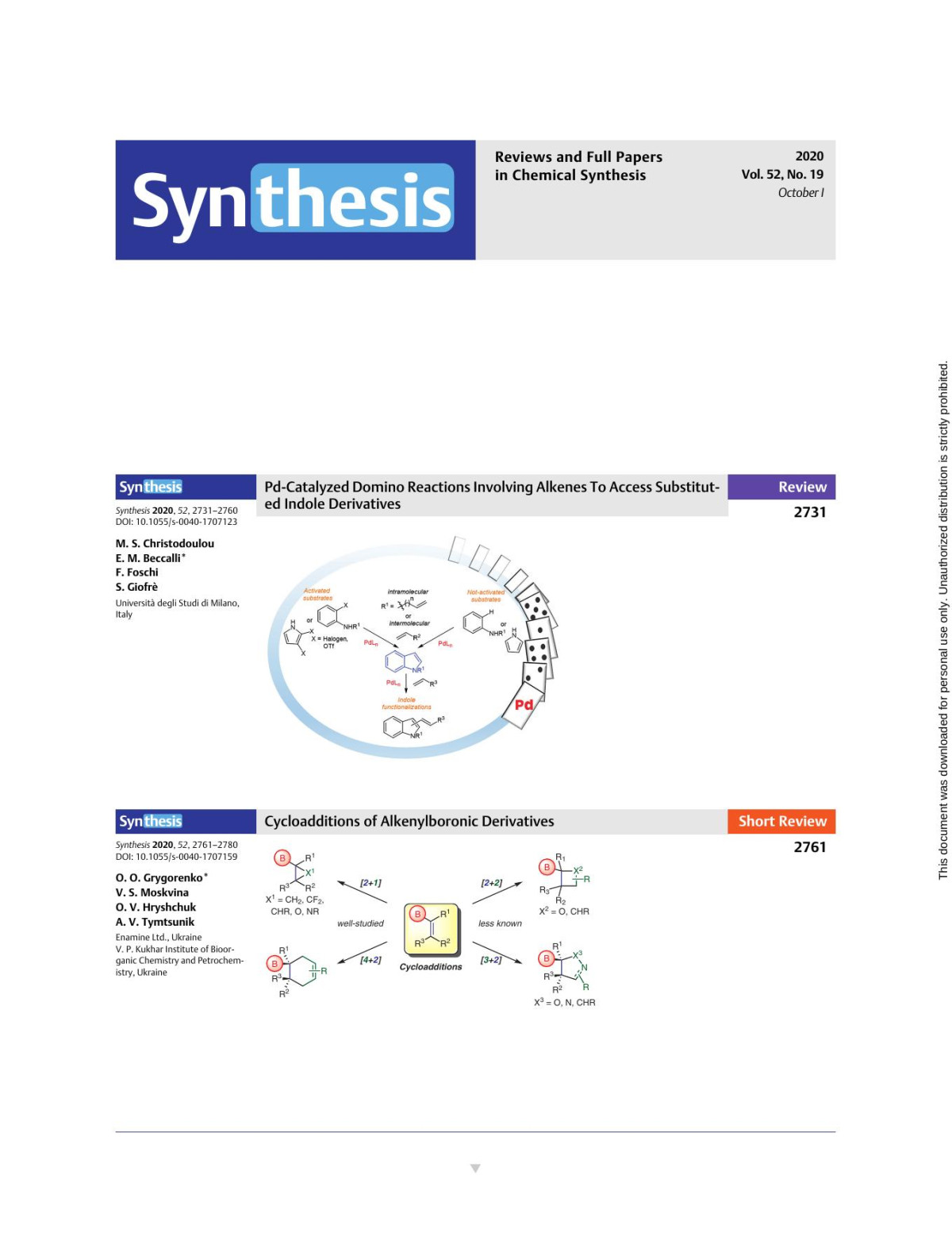 Synthesis Thieme