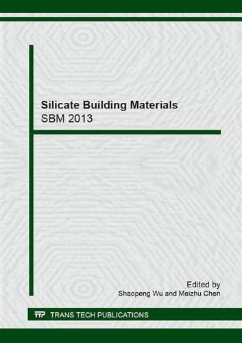Silicate Building Materials Sbm 2013 2014th Edition Shaopeng Wu