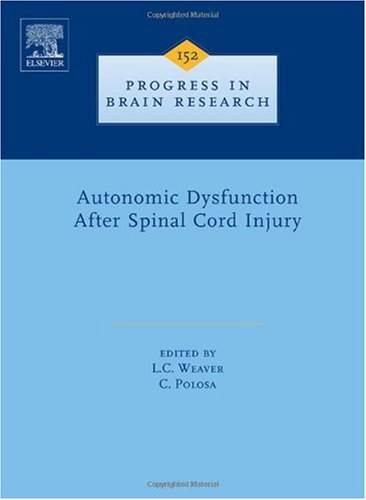 Autonomic Dysfunction After Spinal Cord Injury 1st Edition Lynne C Weaver And Canio Polosa Eds
