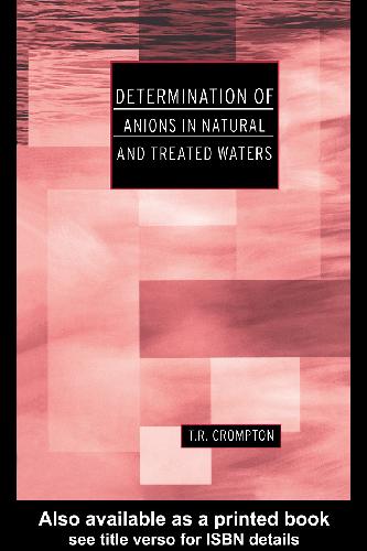 Determination Of Anions In Natural And Treated Waters Trcrompton