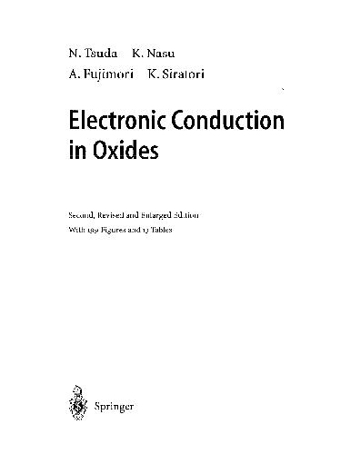 Electronic Conduction In Oxides Nobuo Tsuda