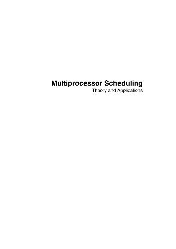 Multiprocessor Scheduling Edited By Eugene Levner