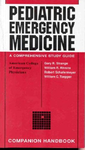 Pediatric Emergency Medicine Gary R Strange Williamq Ahrens