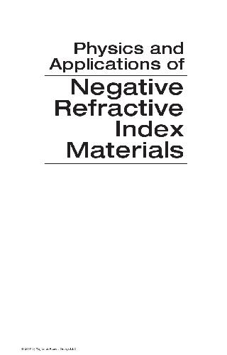Physics And Applications Of Negative Refractive Index Materials Ramakrishna
