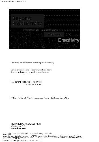 Beyond Productivity Information Technology Innovation An National Research Council