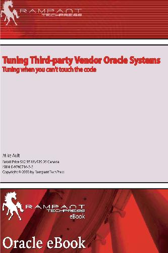 Tuning Thirdparty Vendor Oracle Systems Tuning When You Cant Touch The Code Online Access For Bth Mike Ault