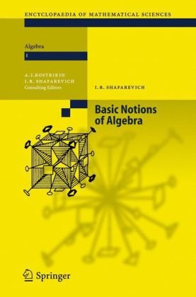 Basic Notions Of Algebra Igor R Shafarevich Igor R Shafarevich