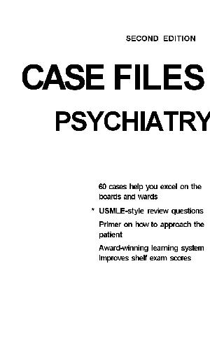 Case Files Psychiatry 2nd Edition Eugene Toy Debra Klamen