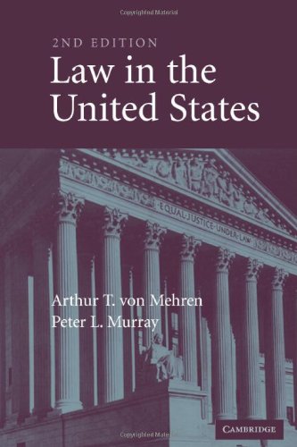 Law In United States 2nd Edition Arthur T Von Mehren Peter L Murray