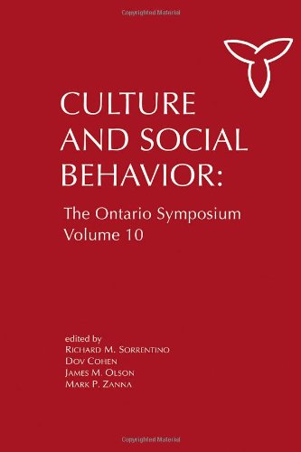 Culture And Social Behavior Richard M Sorrentino Dov Cohen James M Olson