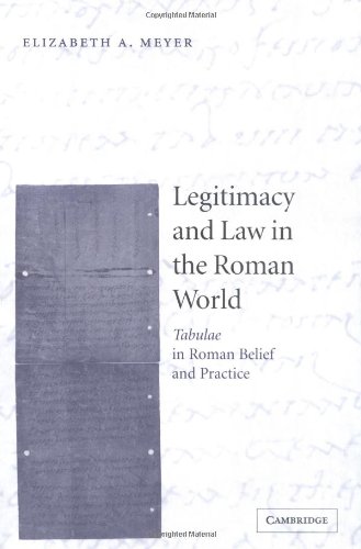 Legitimacy Law Roman World Elizabeth A Meyer