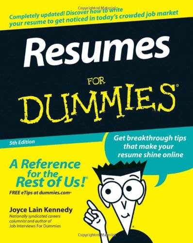 Resumes For Dummies 5th Ed Joyce Lain Kennedy