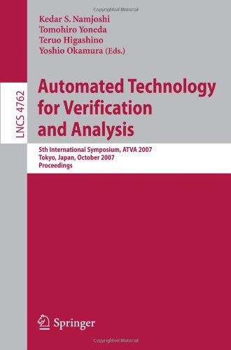Automated Technology For Verification And Analysis 5th International Symposium Atva 2007 Tokyo Japan October 2225 2007 Proceedings 1st Edition Nathan Whitehead
