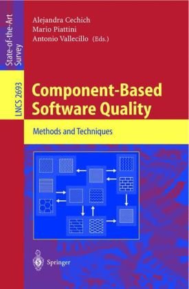 Componentbased Software Quality Methods And Techniques 1st Edition Alejandra Cechich