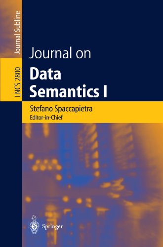 Journal On Data Semantics I 1st Edition Paolo Giorgini John Mylopoulos