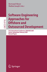 Software Engineering Approaches For Offshore And Outsourced Development First International Conference Seafood 2007 Zurich Switzerland February 56 2007 Revised Papers 1st Edition Kay Berkling