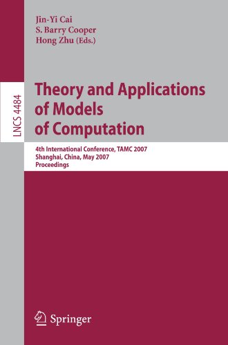 Theory And Applications Of Models Of Computation 4th International Conference Tamc 2007 Shanghai China May 2225 2007 Proceedings 1st Edition Reid Andersen