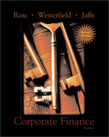 Corporate Finance 6th Pkg Stephen A Ross Randolph W Westerfield