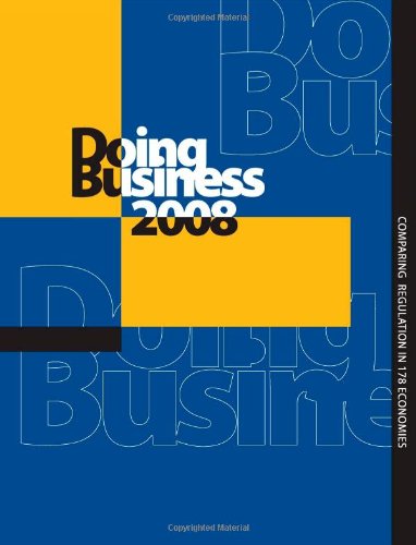 Doing Business 2008 World Bank World Bank