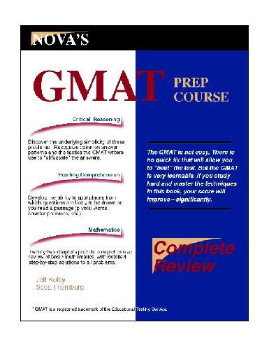 Gmat Prep Course Jeff Kolby Scott Thornburg