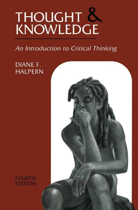 Thought And Knowledge An Introduction To Critical Thinking 4th Diane F Halpern