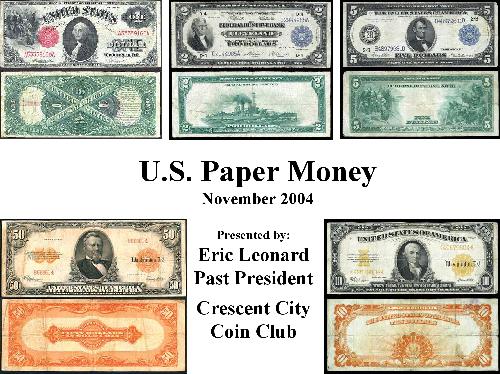 Us Paper Money Eric Leonard