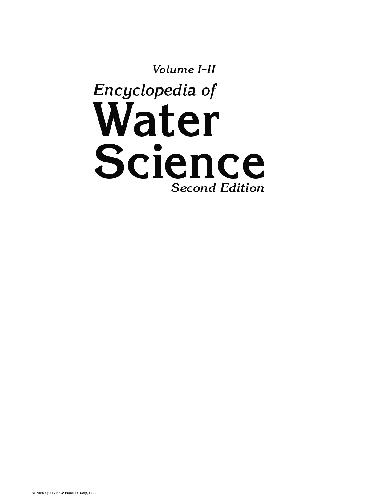 Agriculture Encyclopedia Of Water Science 2nd Edition Stanley W Trimble
