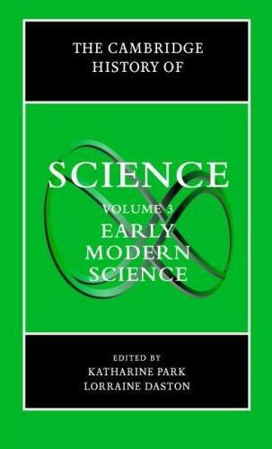 Cambridge History Of Science Early Modern Science K Park L Daston