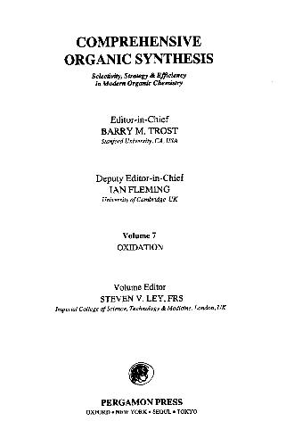 Comprehensive Organic Synthesis Oxidation Ley S V Ed
