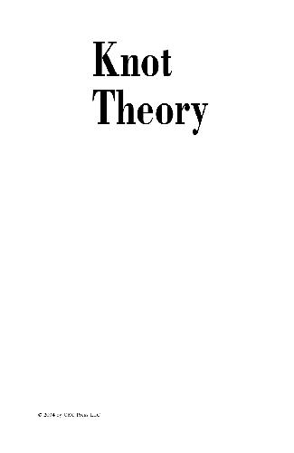 Knot Theory Manturov