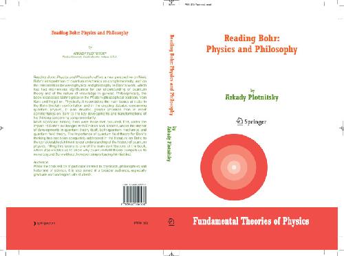 Reading Bohr Physics And Philosophy 1st Arkady Plotnitsky
