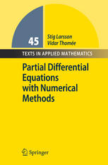 Partial Differential Equations With Numerical Methods 1st Edition Stig Larsson