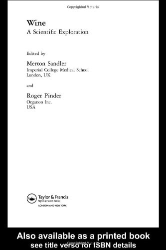 Wine A Scientific Exploration 1st Edition Merton Sandler Roger Pinder